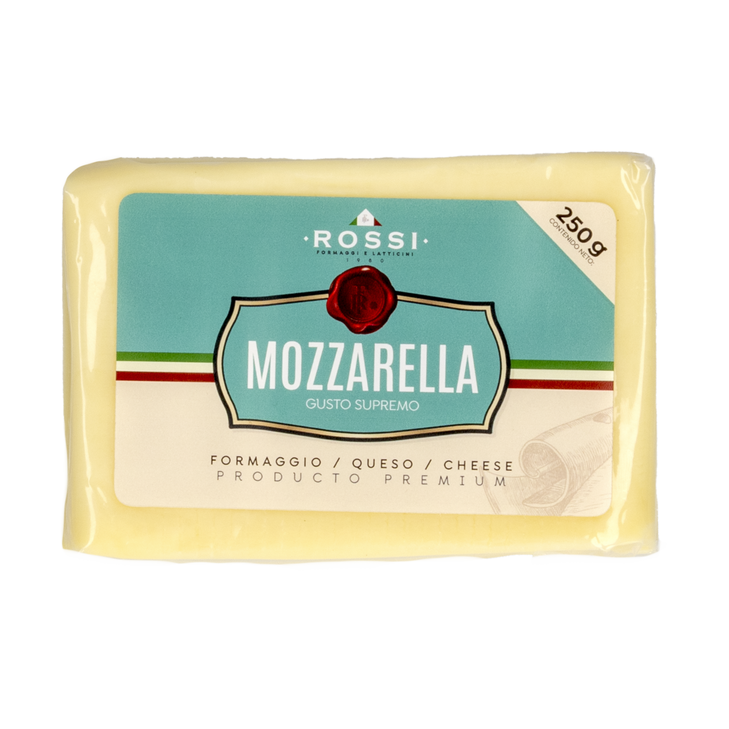 Queso Mozzarella Producto Premium ROSSI 250 G
