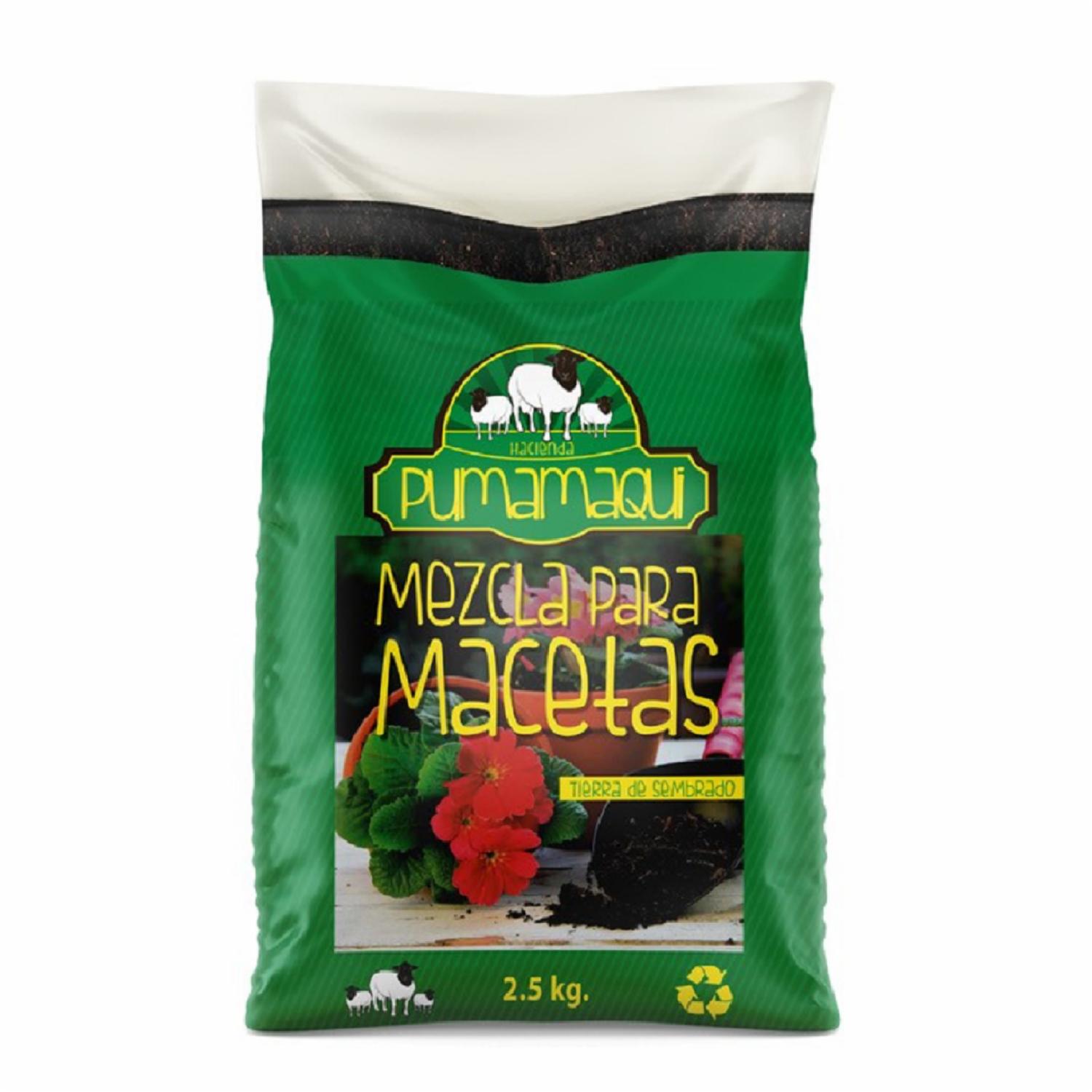 Tierra De Sembrado Mezcla Para Macetas Y Huertos PUMAMAQUI 2.5 Kg