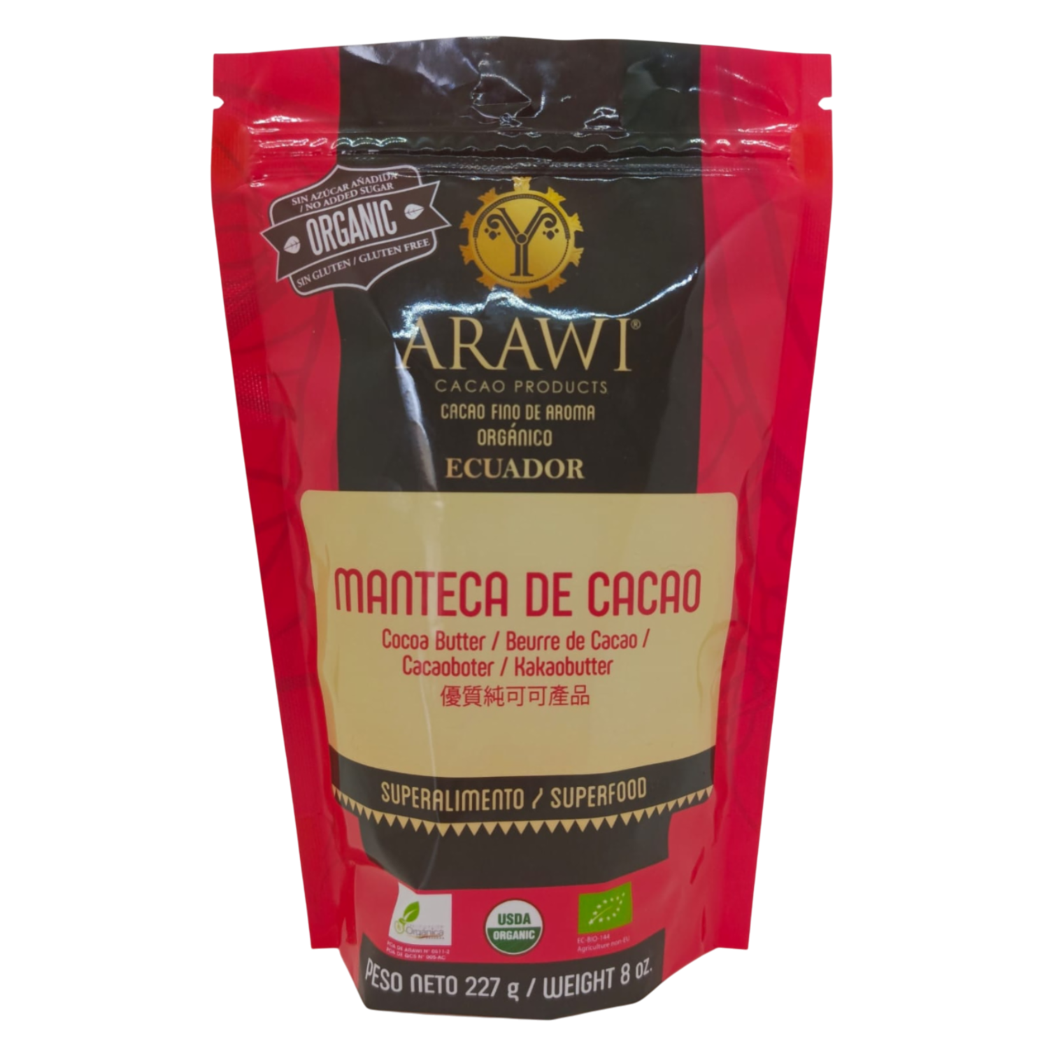 Manteca De Cacao Orgánico ARAWI 227 G