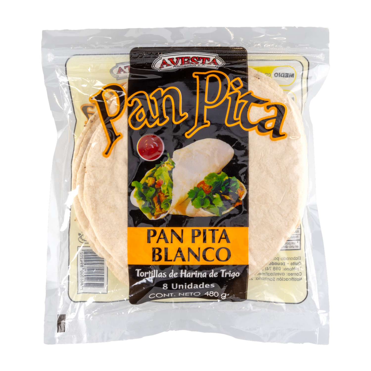 Pan Pita Blanco AVESTA 480 G