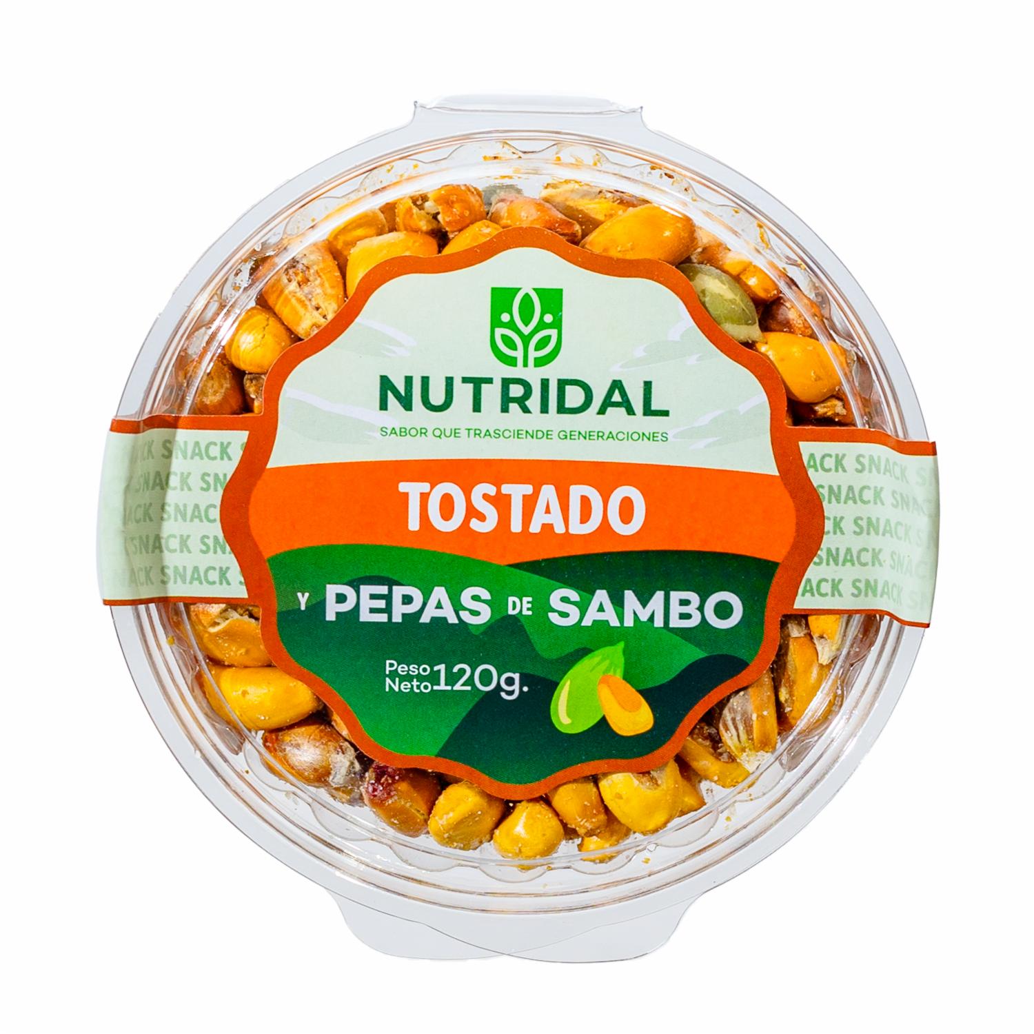 Mix Tostado Con Pepas De Sambo Tostadas NUTRIDAL 120 g