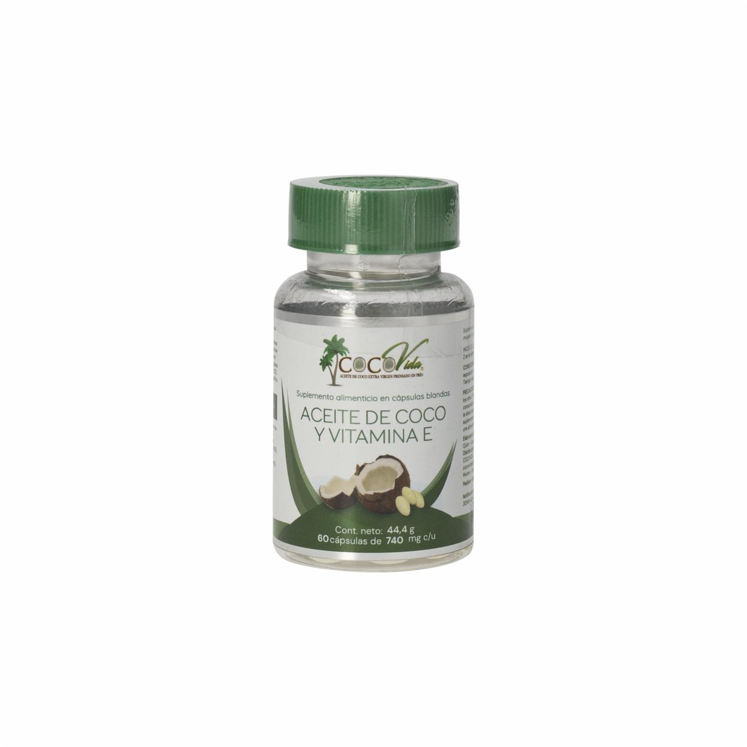 Suplemento De Aceite De Coco Y Vitamina E COCOVIDA 44.40 G