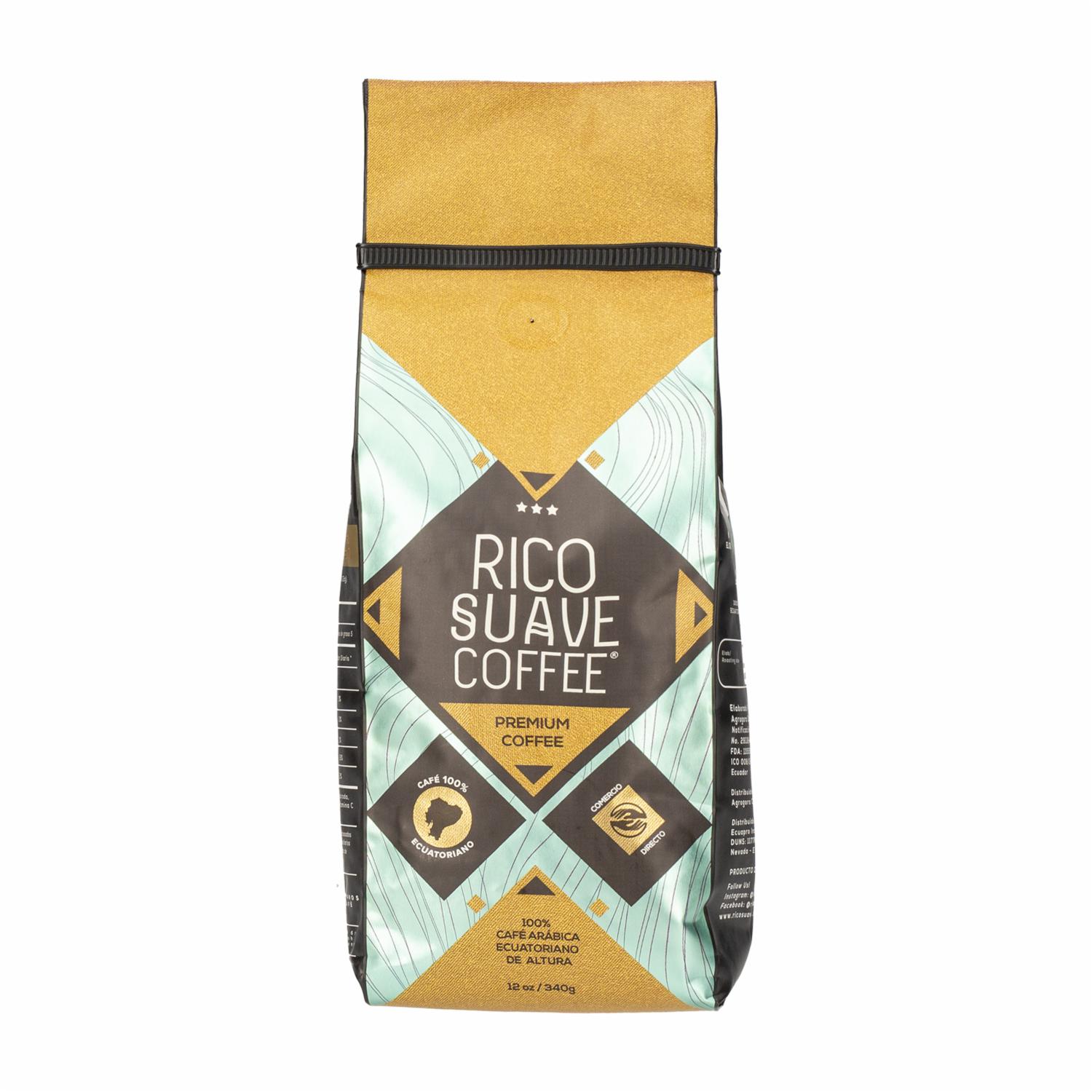 Café En Grano Arábigo Ecuatoriano De Altura RICO SUAVE 340 G