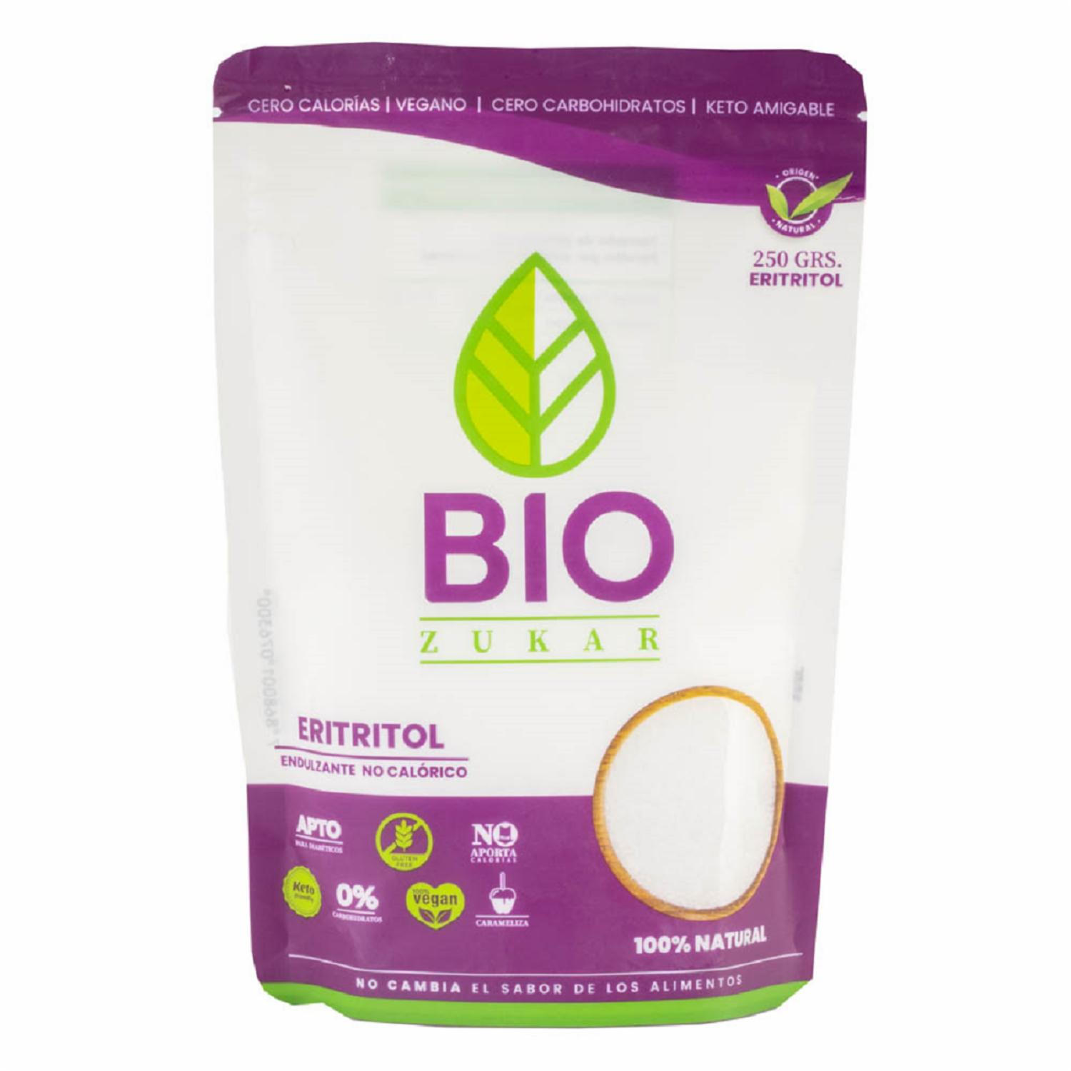 Endulzante De Eritritol Granulado 100% Natural BIOZUKAR Doypack 250 G