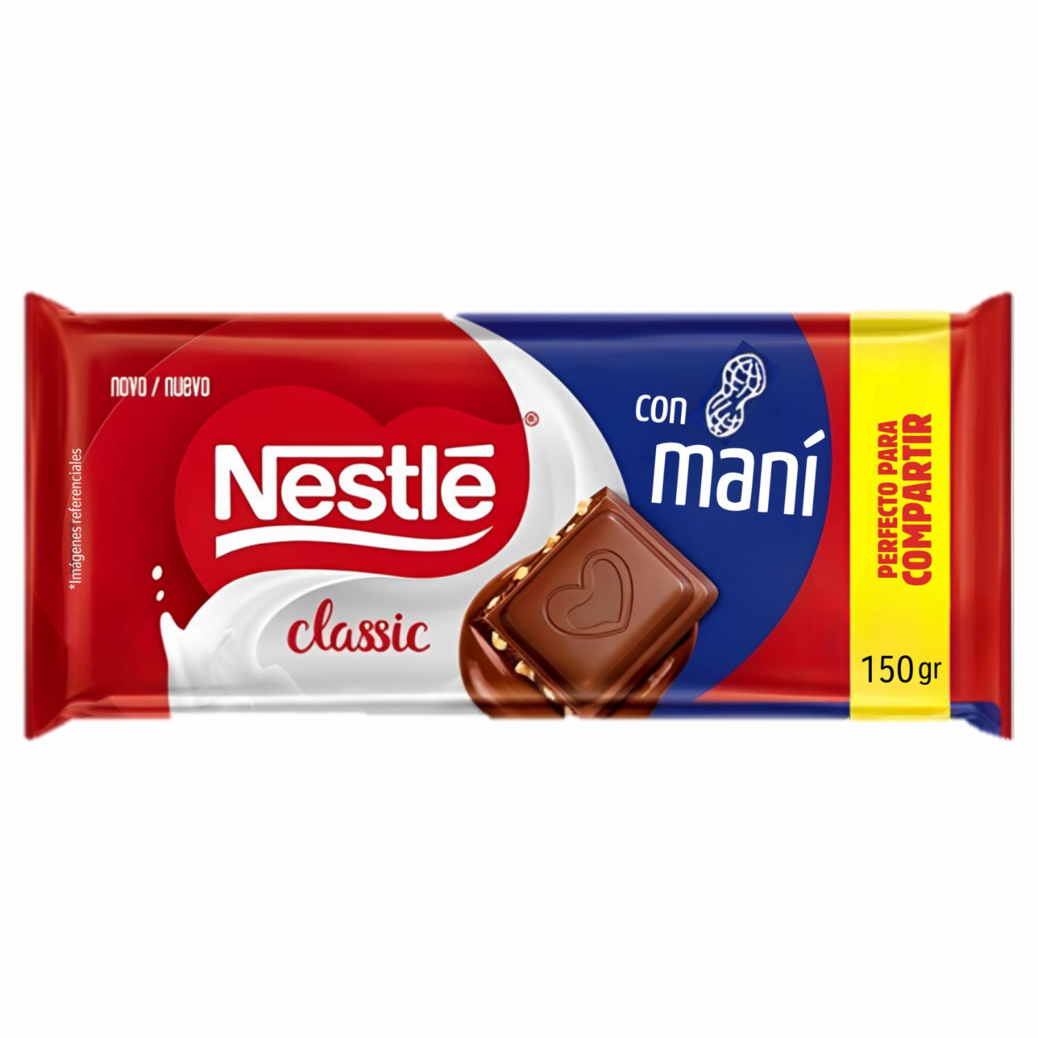 Chocolate En Tableta Con Maní NESTLÉ CLASSIC 150 G