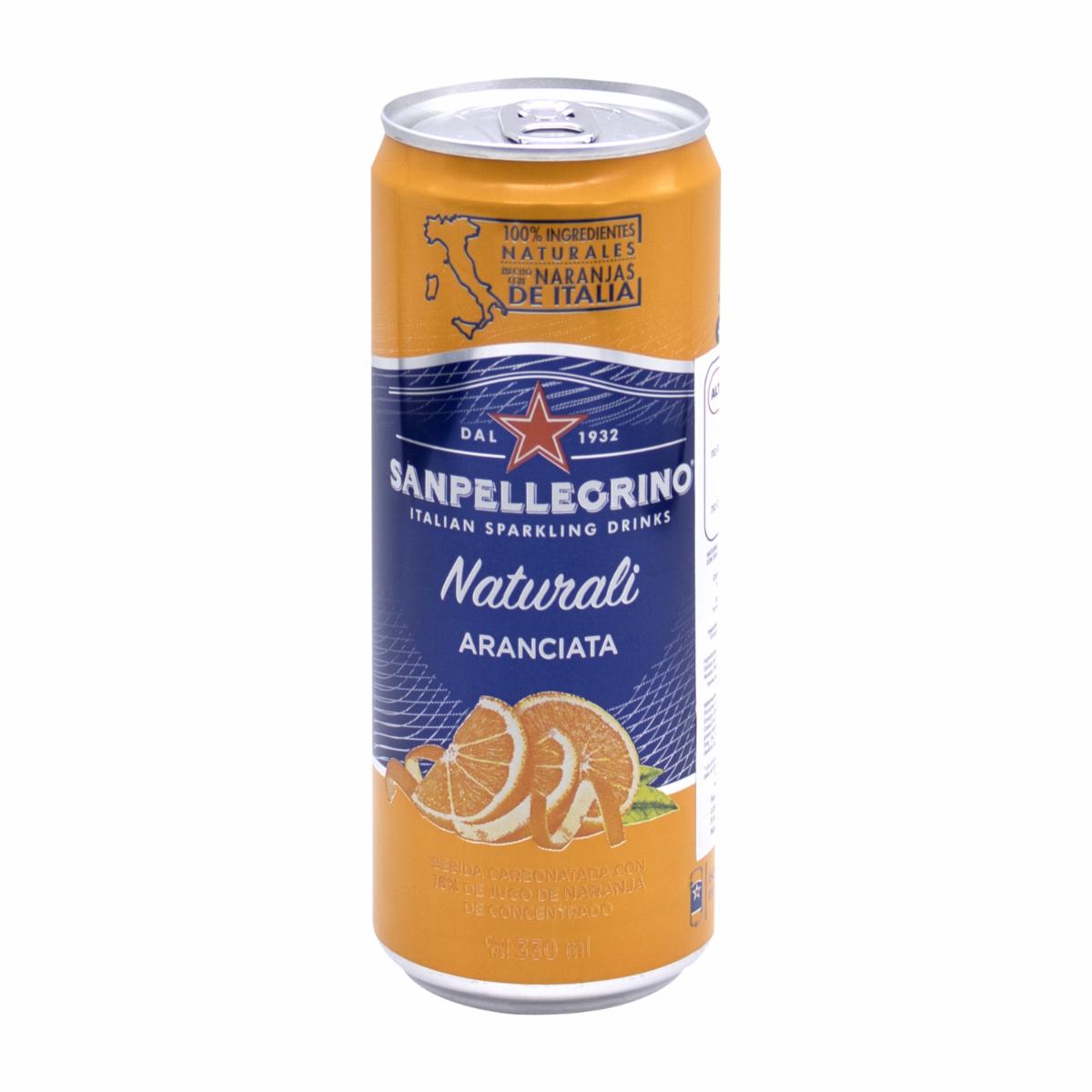Bebida Carbonatada Con Jugo De Naranja S.PELLEGRINO 330 Ml