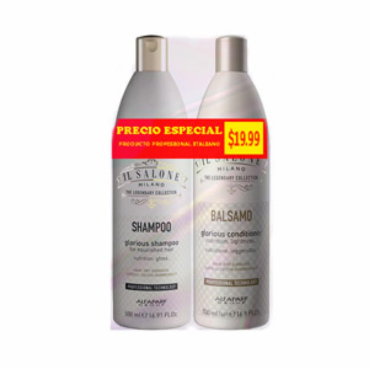 Shampoo Y Acondicionador Glorious IL SALONE MILANO Pack X2 500 Ml