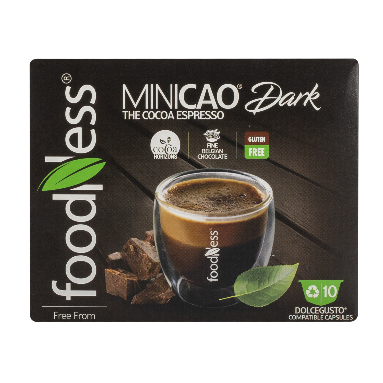 Chocolate En Cápsulas Minicao Dark FOODNESS 150 G