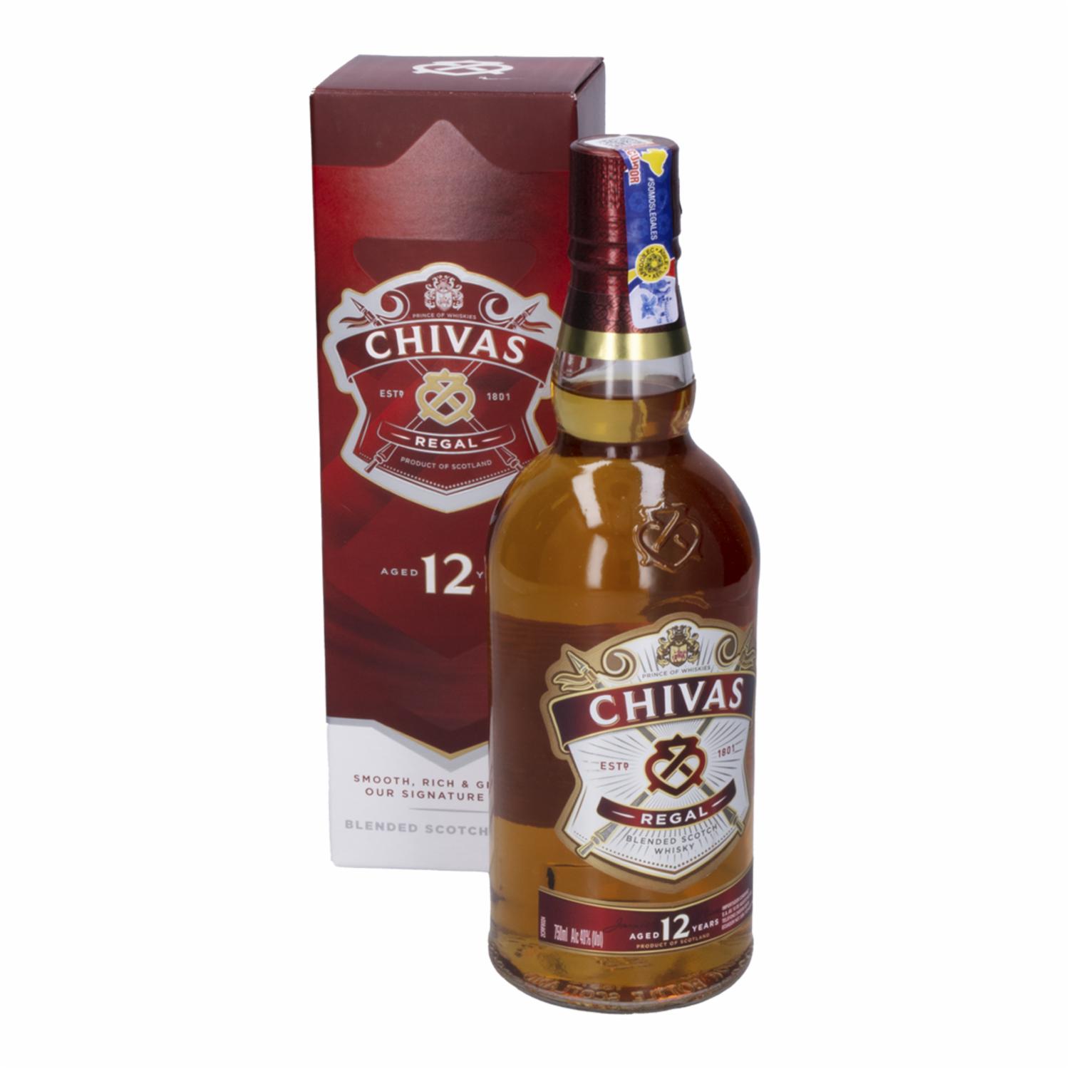 Whisky 12 Años En Caja CHIVAS REGAL 750 Ml