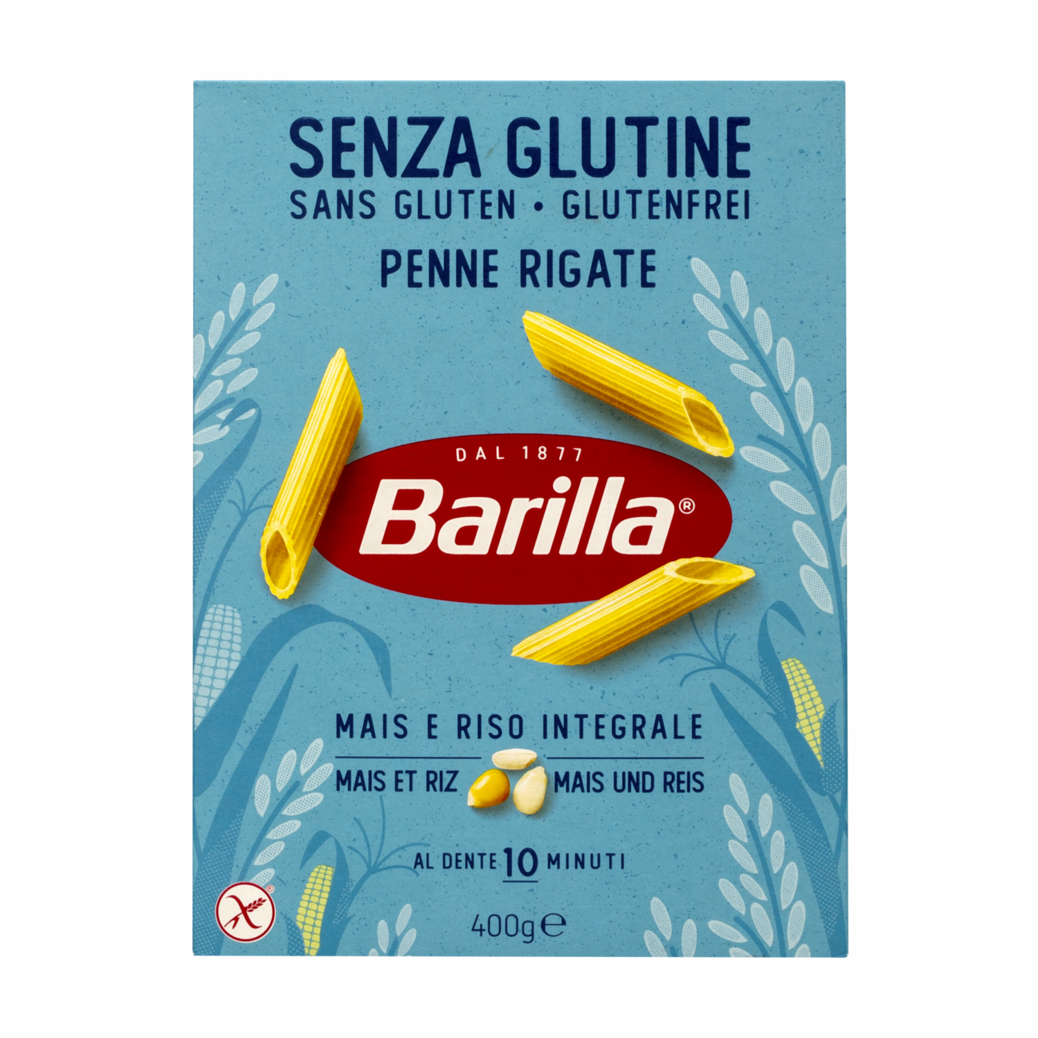 Pasta Penne Rigate Maíz Y Arroz BARILLA 400 G