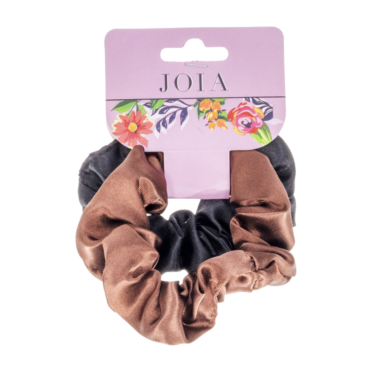 Vinchas De Cabello Tipo Chunchis Diseño Negro/Café X2 JOIA Paquete