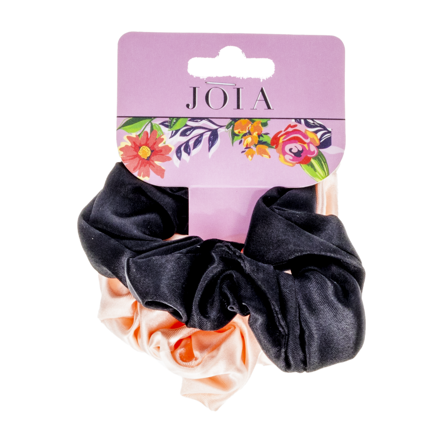 Vinchas De Cabello Tipo Chunchis Con Diseño Negro/Rosada X2 JOIA Paquete