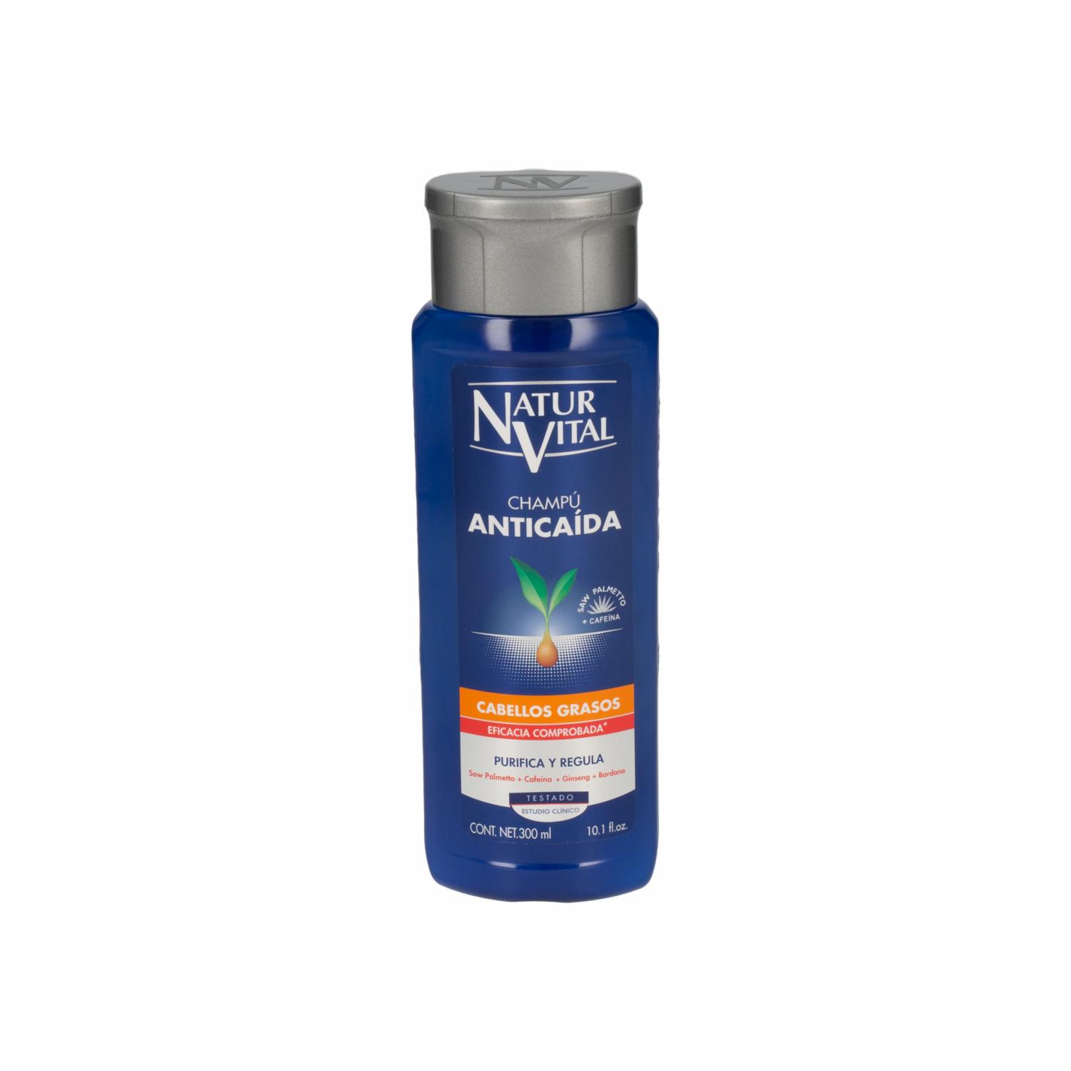 Shampoo De Cabello Anticaída Cabello Graso NATURALEZA Y VIDA 300 Ml