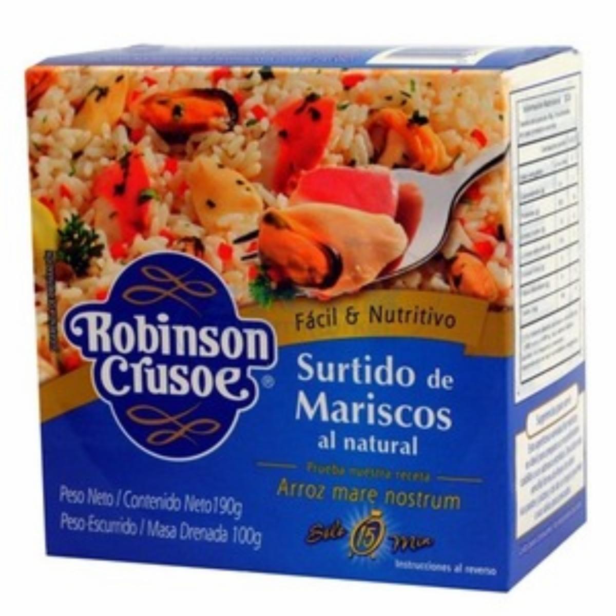 Mariscos Surtidos En Agua ROBINSON CRUSOE Lata