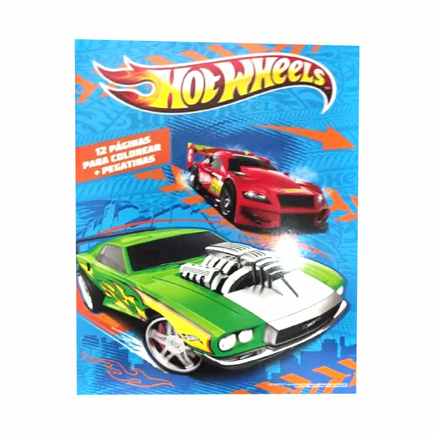 Libro Hot Wheels Para Colorear DISTRIPUBLI 12 Páginas
