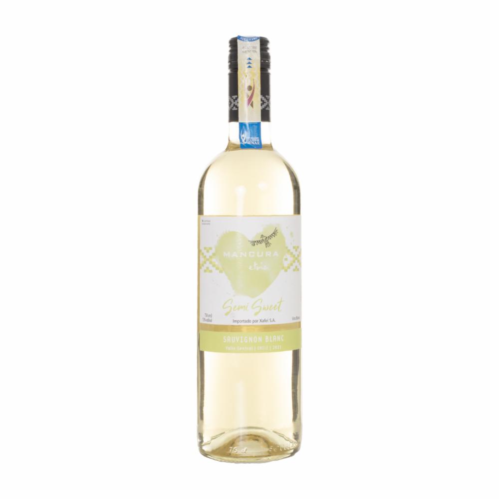 Vino Blanco Etnia Semi Sweet Sauvignon Blanc Chileno Mancura 750 Ml