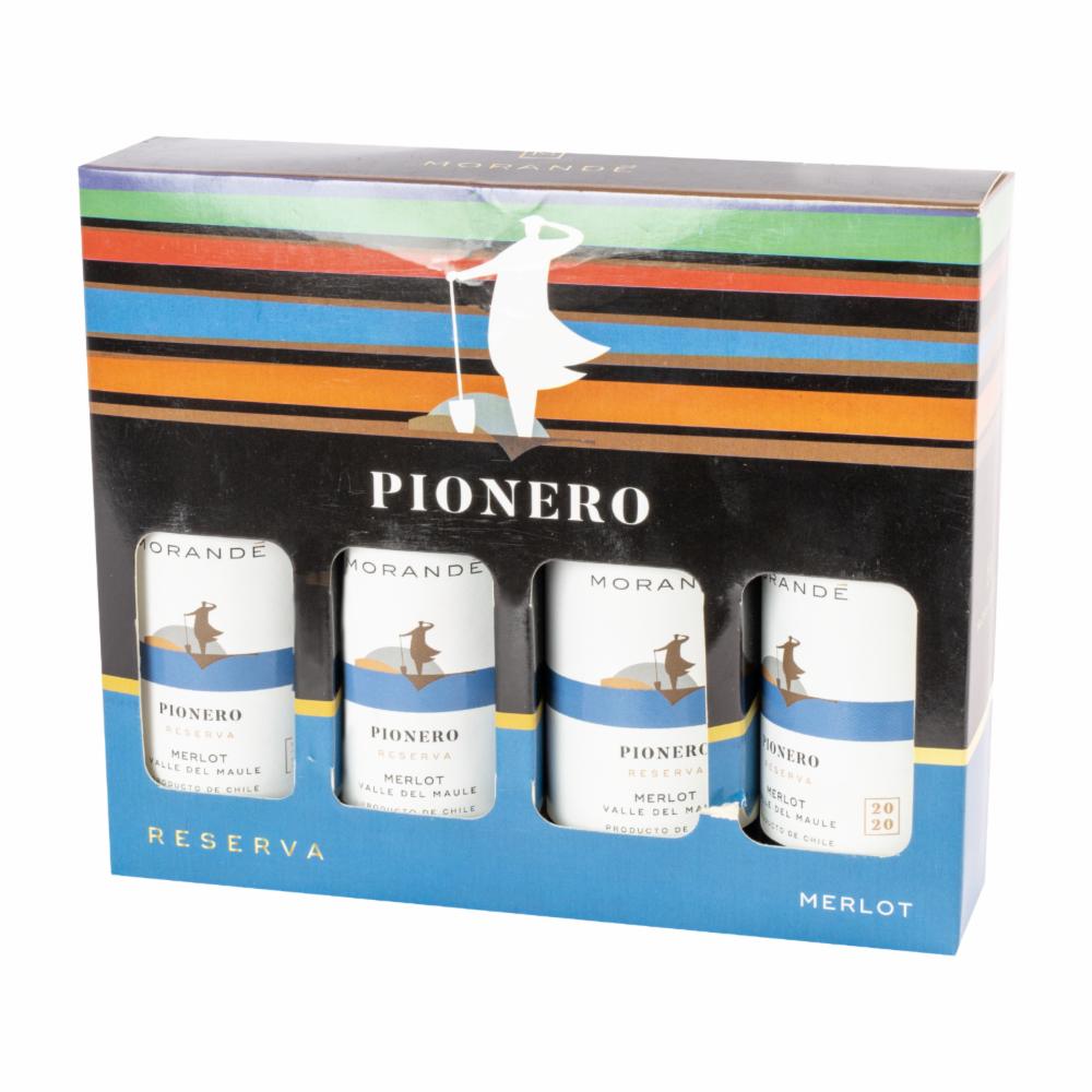 Vino Tinto Pionero Merlot MorandÉ Pack 4 X 187 Ml
