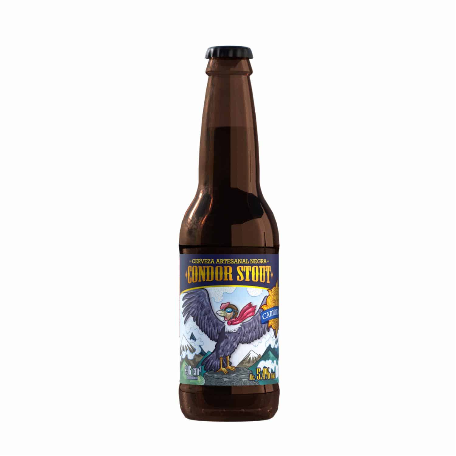 Negra Cóndor Stout 5.4% Vol. Alc. Camino Del Sol