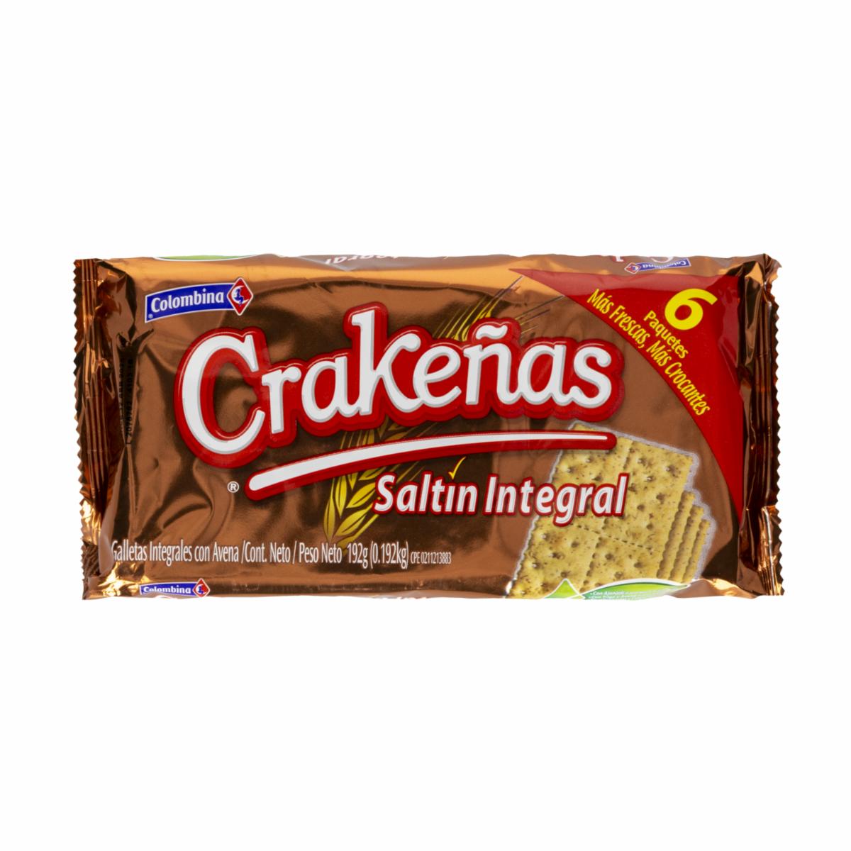 Galletas Integrales De Sal CRAKEÑAS 192 G
