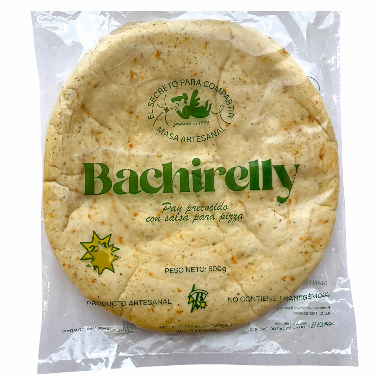Pan Precocido Para Pizza BACHIRELLY 500 G