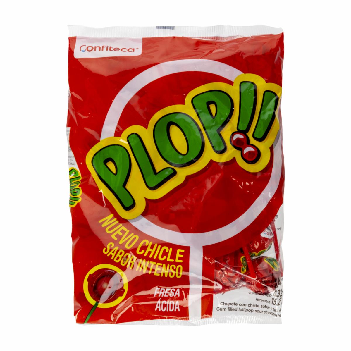 Chupete Sabor A Fresa Acida PLOP 432 G