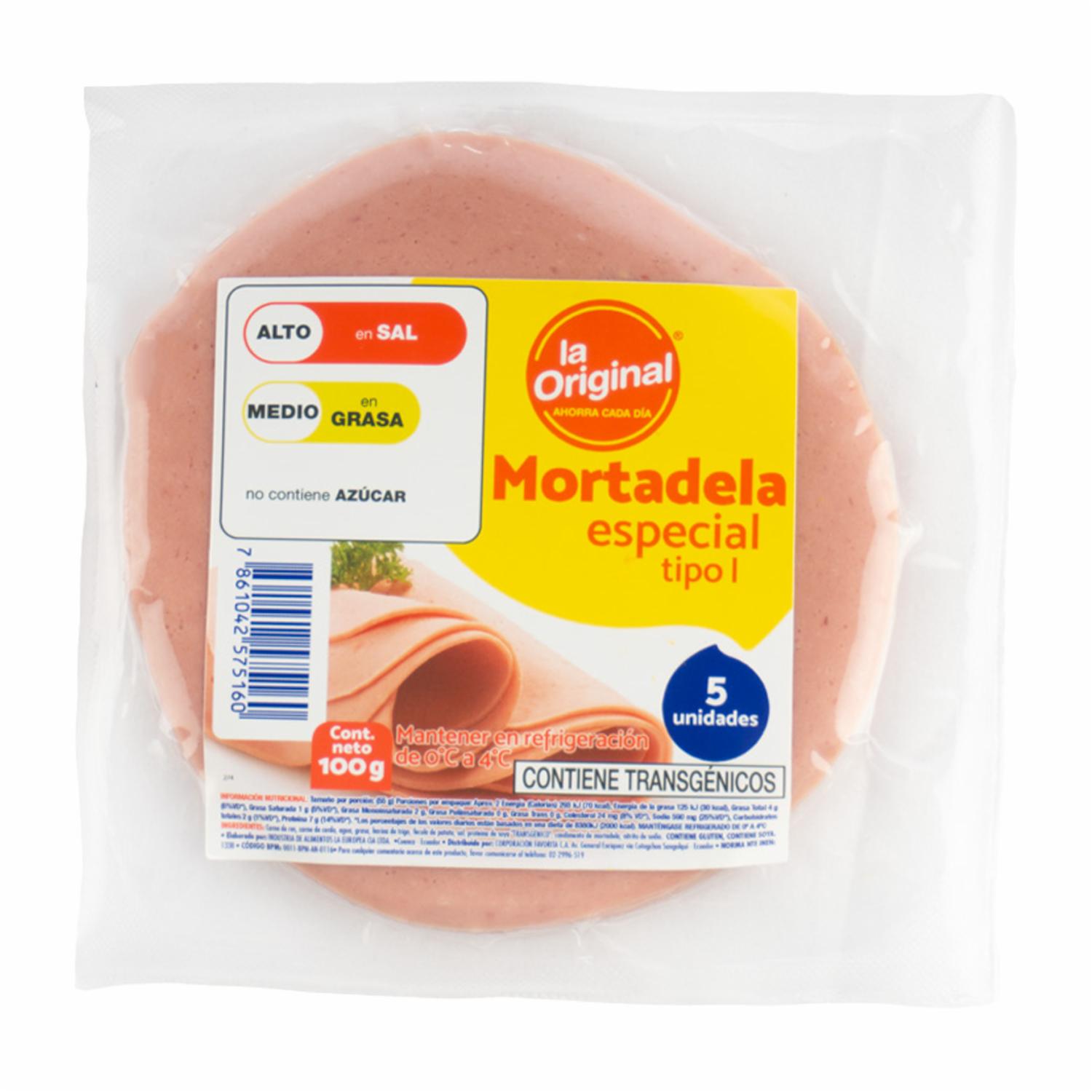 Mortadela Especial LA ORIGINAL 100 G