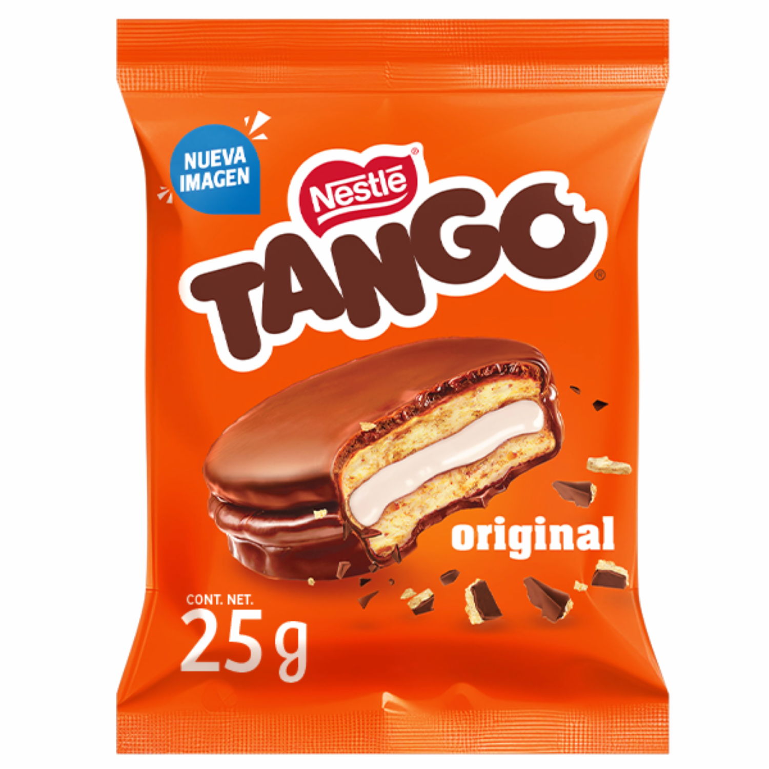 Galletas Dulces Sanduche Recubierta De Chocolate TANGO 25G