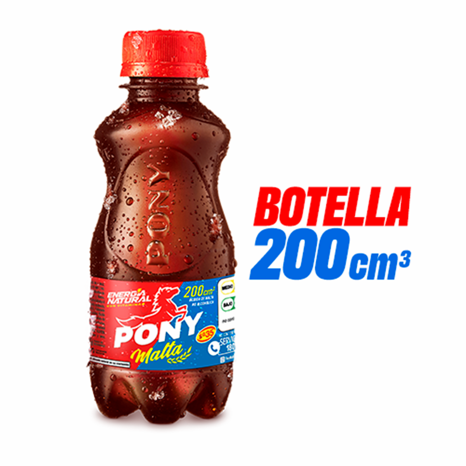 Bebida De Malta Energía Natural Mini PONY MALTA 200 Ml