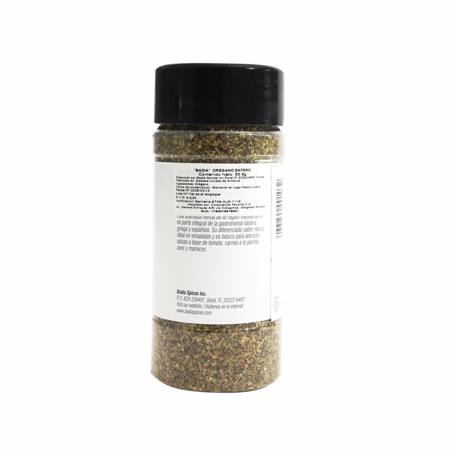 Orégano Entero BADIA 63 g