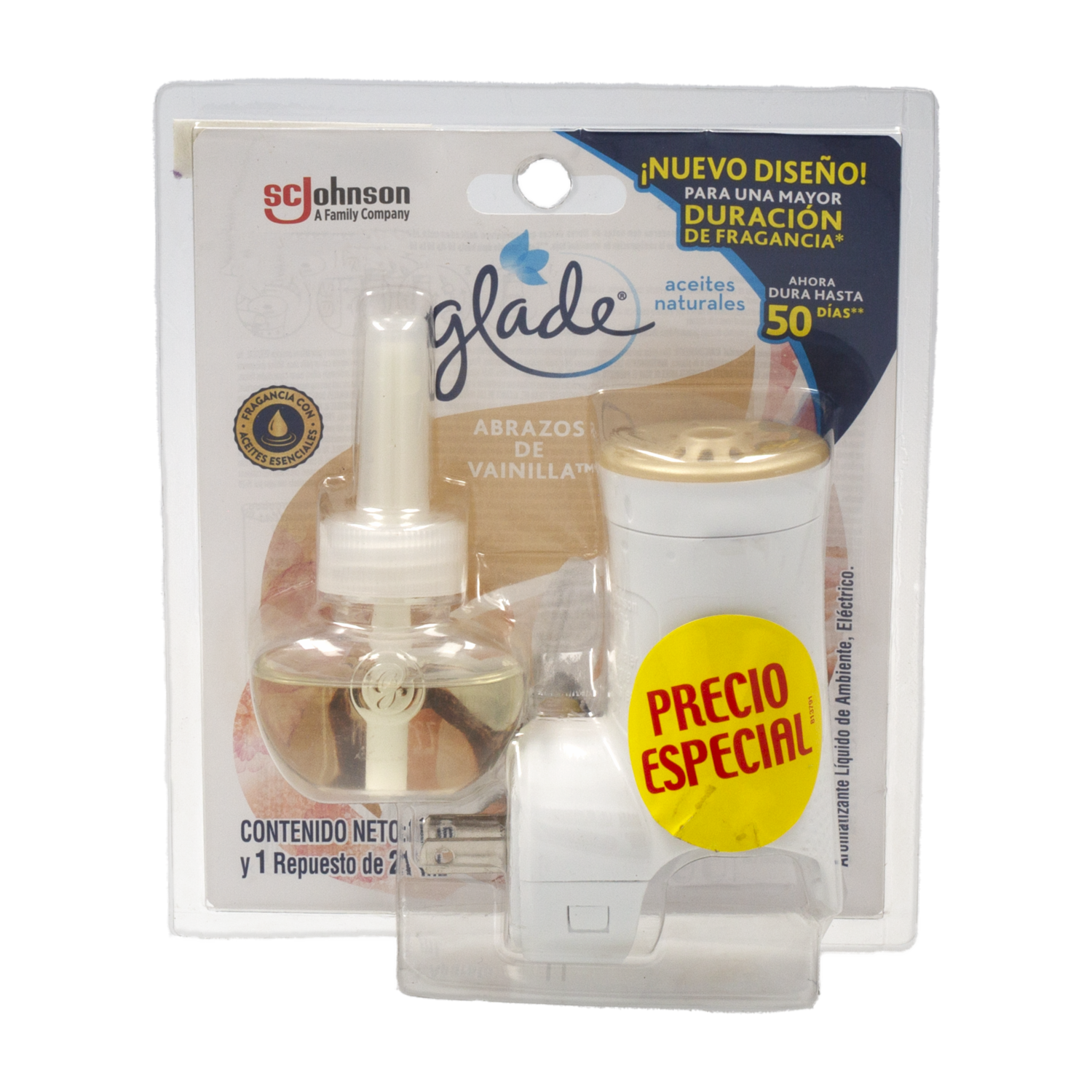 Desodorante Ambiental Aceites Naturales Abrazos De Vainilla GLADE 21 Ml
