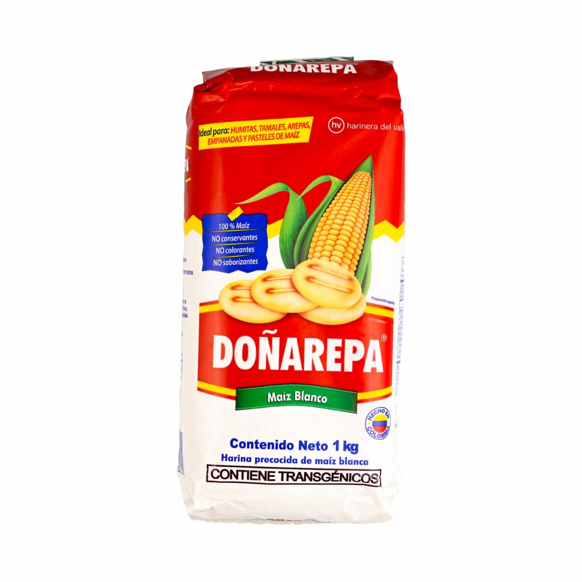 Harina De Maíz Blanco Extrafina DOÑA AREPA 1000 G