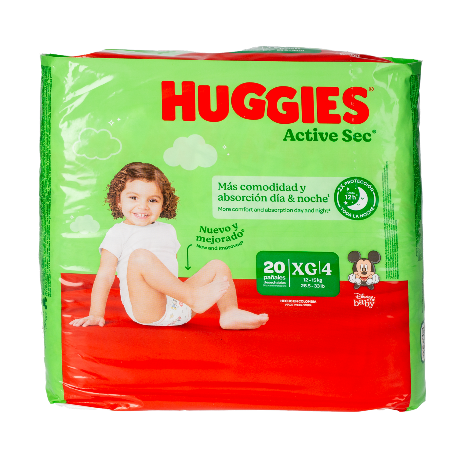 Pañales Desechables Active Sec XG HUGGIES X 20 Uds