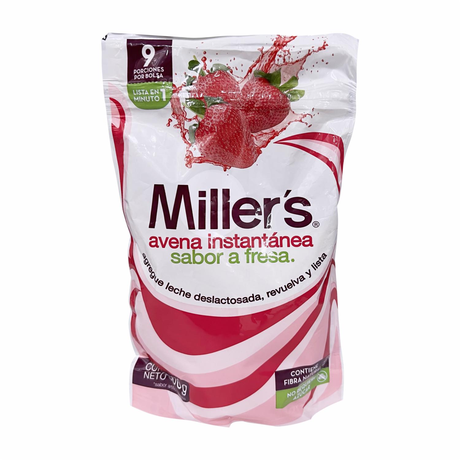 Avena Instantánea Sabor A Fresa MILLER’S 300 G
