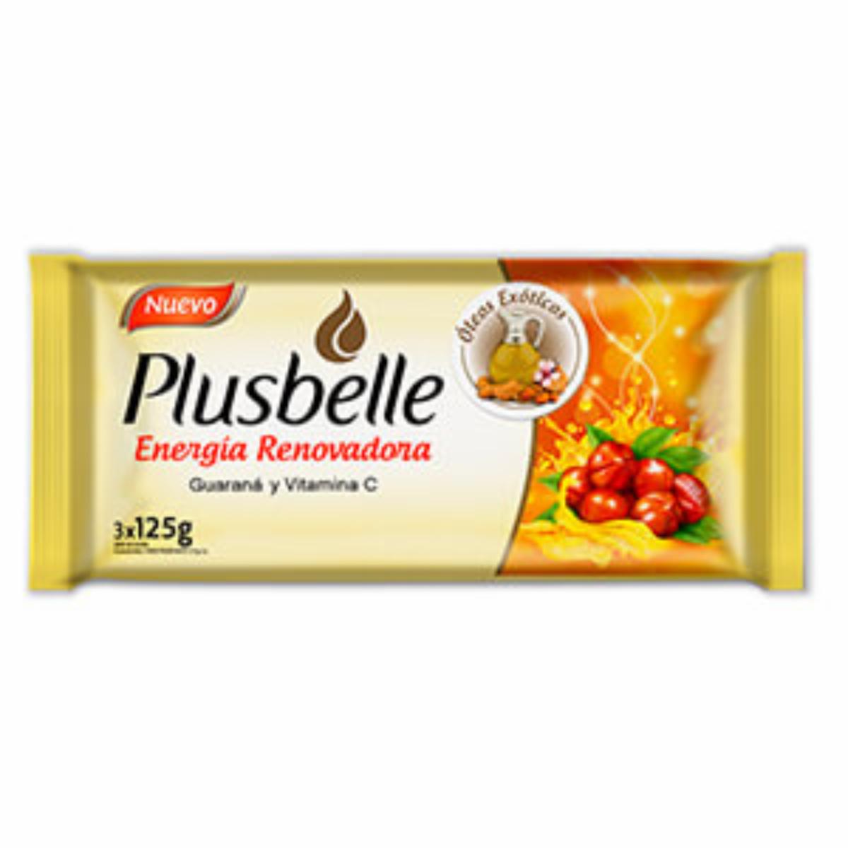 Jabón En Barra Energyzante PLUSBELLE 3×125 G