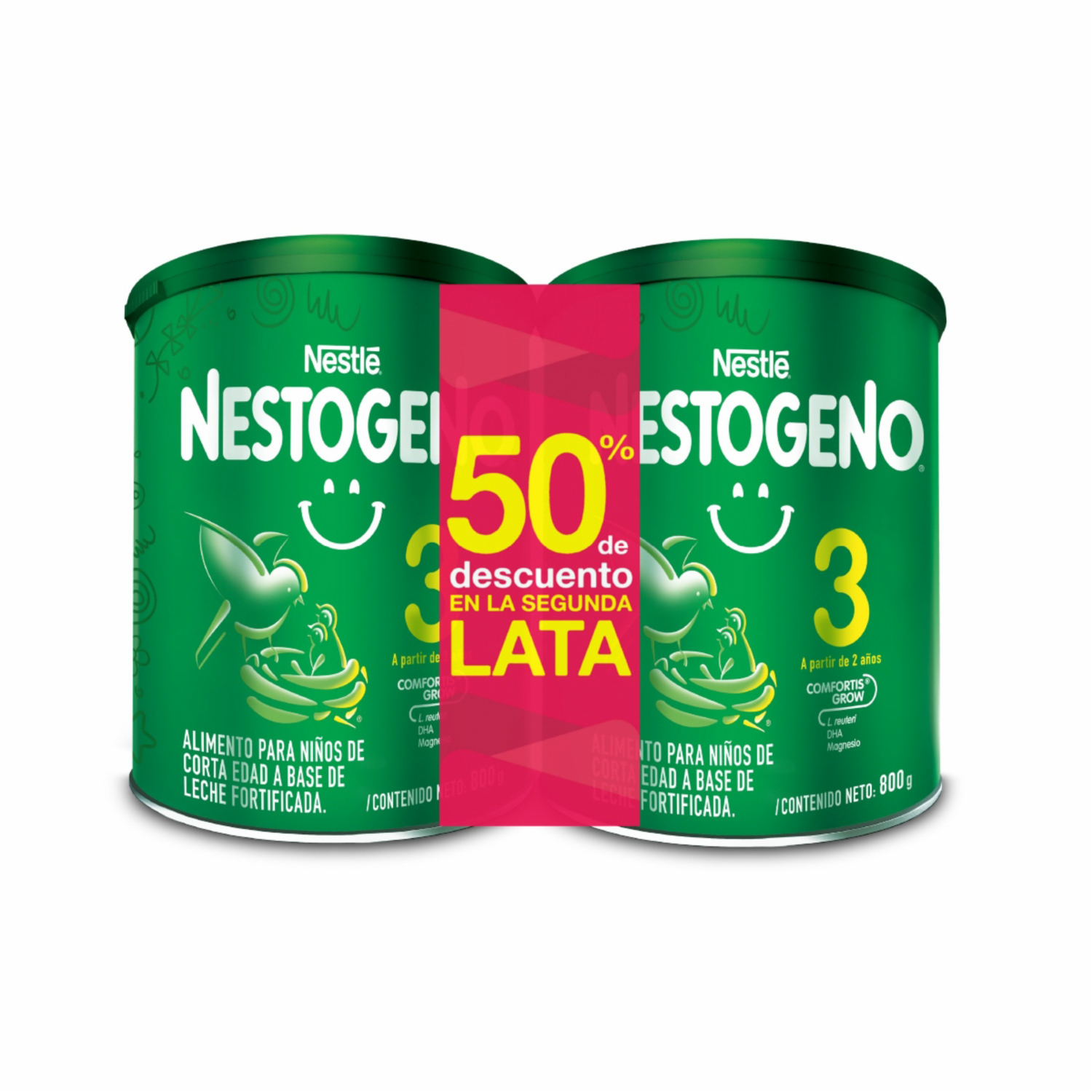 Fórmula Infantil Para Niños De Corta Edad Etapa 3 NESTOGENO Pack X 2 1600 G