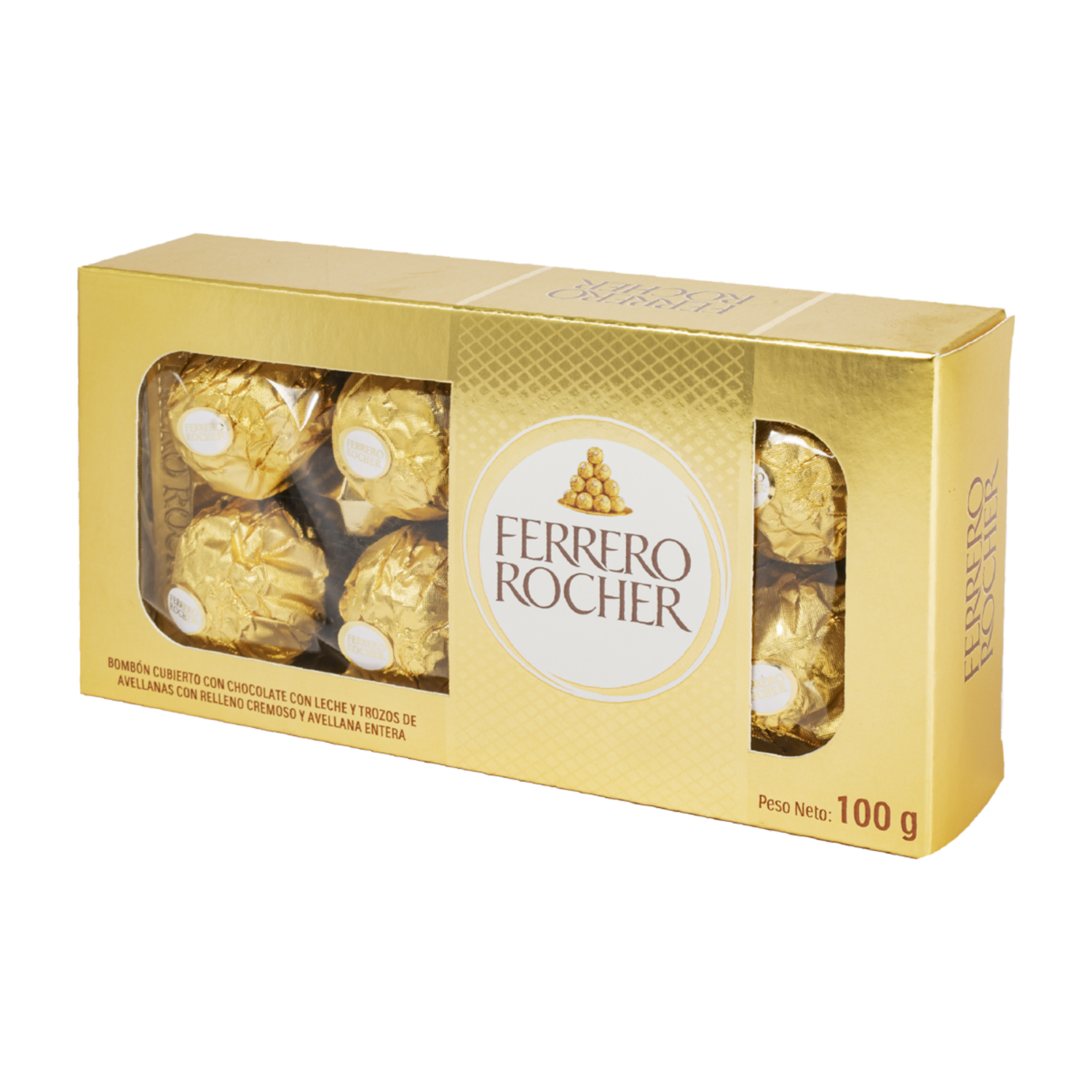 Bombones De Chocolate Recubierto De Trozos De Avellana FERRERO ROCHER 100 G