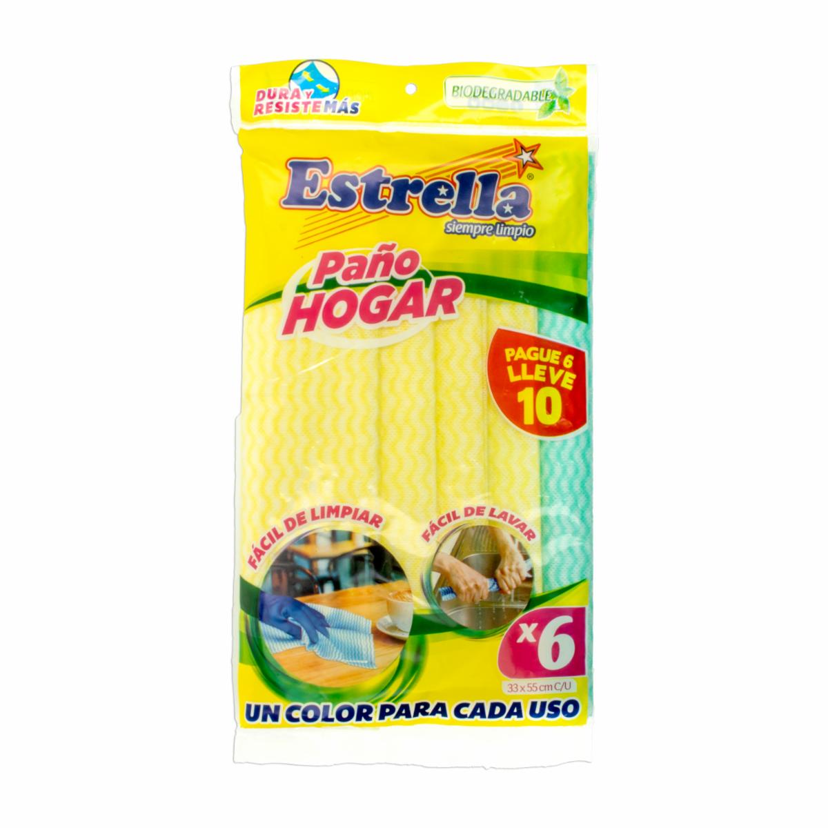 Paños Multiusos Fácil De Lavar Y Secar ESTRELLA X 10 Uds