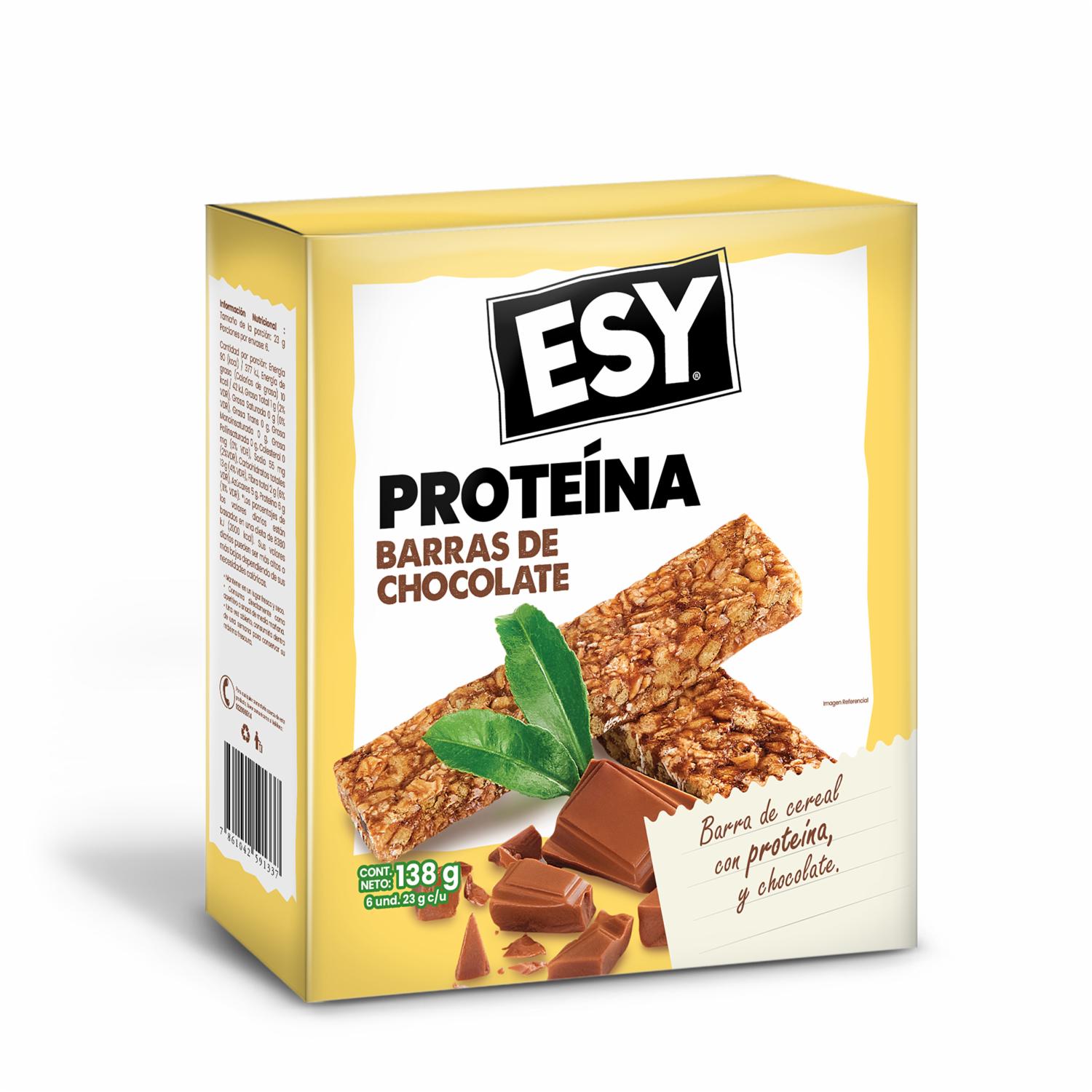 Barra Con Proteína De Chocolate ESY X 6 Uds