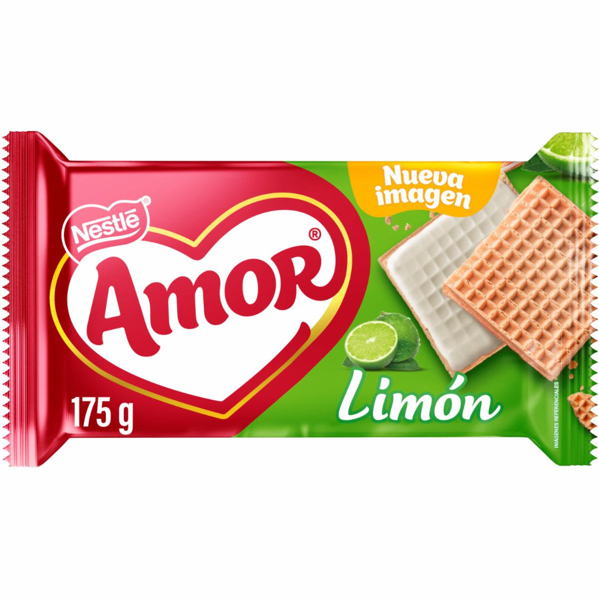 Galletas Dulces Waffer Limón AMOR 175 G