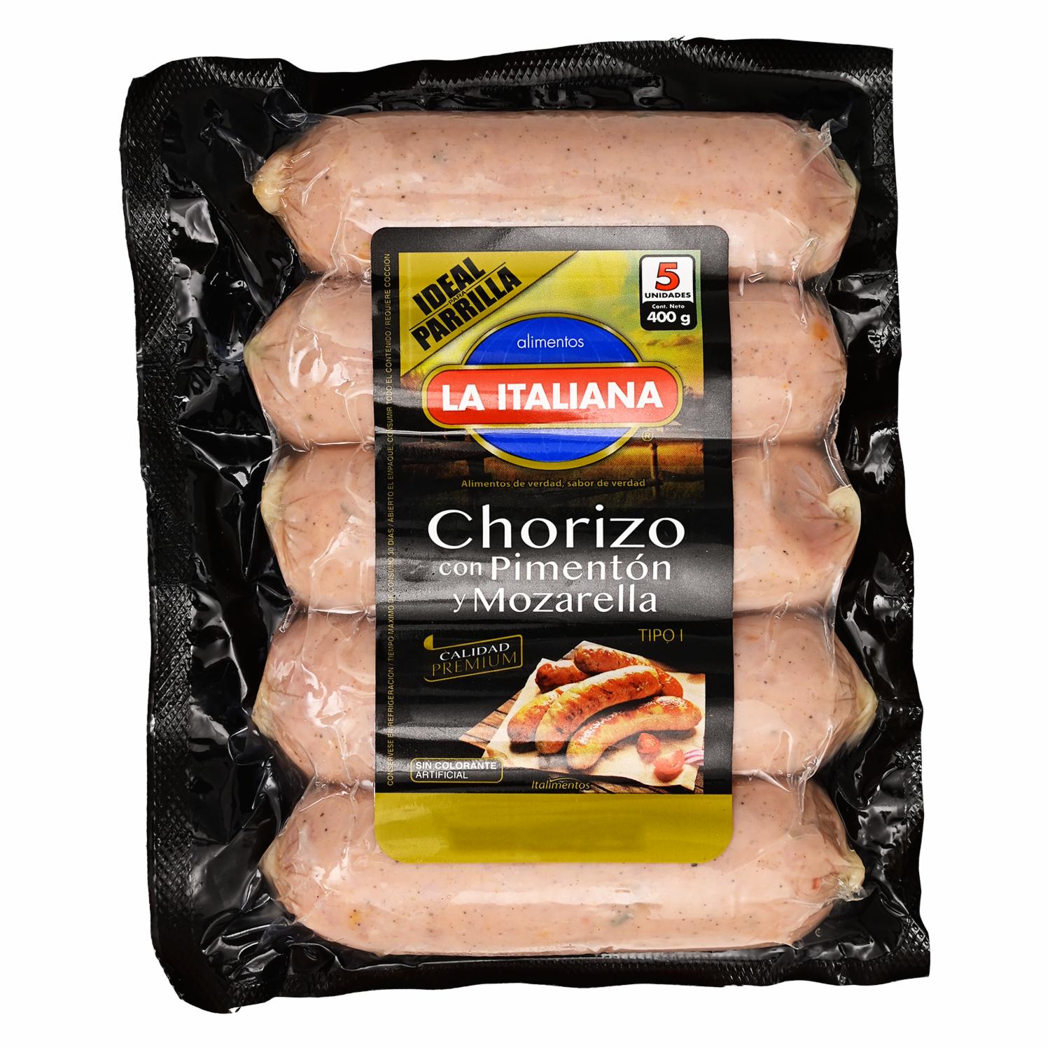 Chorizo Pimentón Y Mozarella LA ITALIANA 400 G