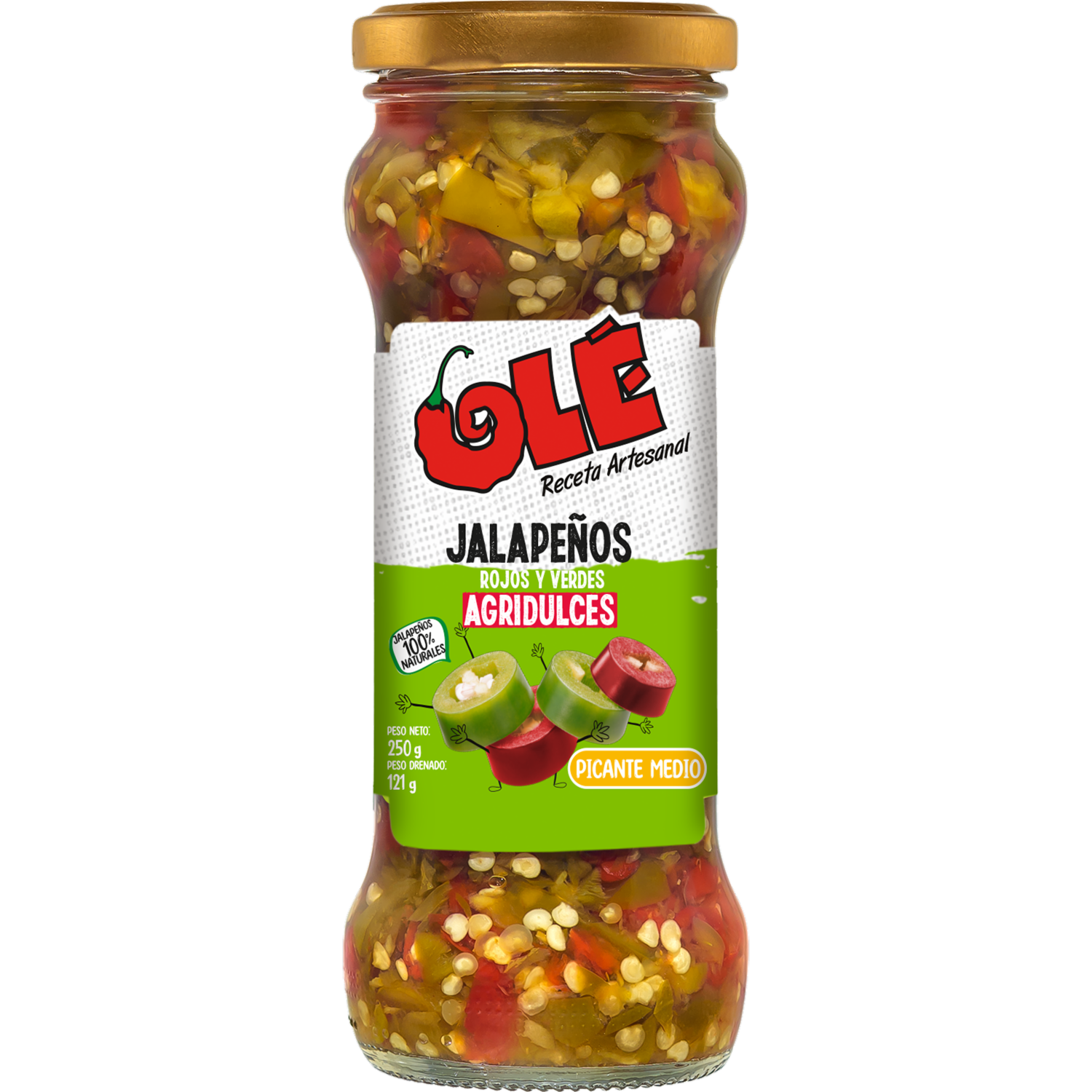 Jalapeños Agridulce OLÉ 250G