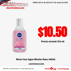 Nivea Face Agua Micelar Rose 400ml