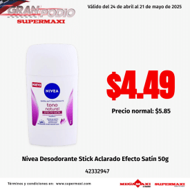 Nivea Desodorante Stick Aclarado Efecto Satín 50g