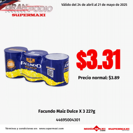 Facundo Maíz Dulce X 3 227g