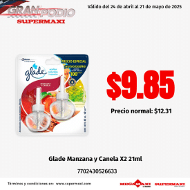 Glade Manzana y Canela X2 21ml