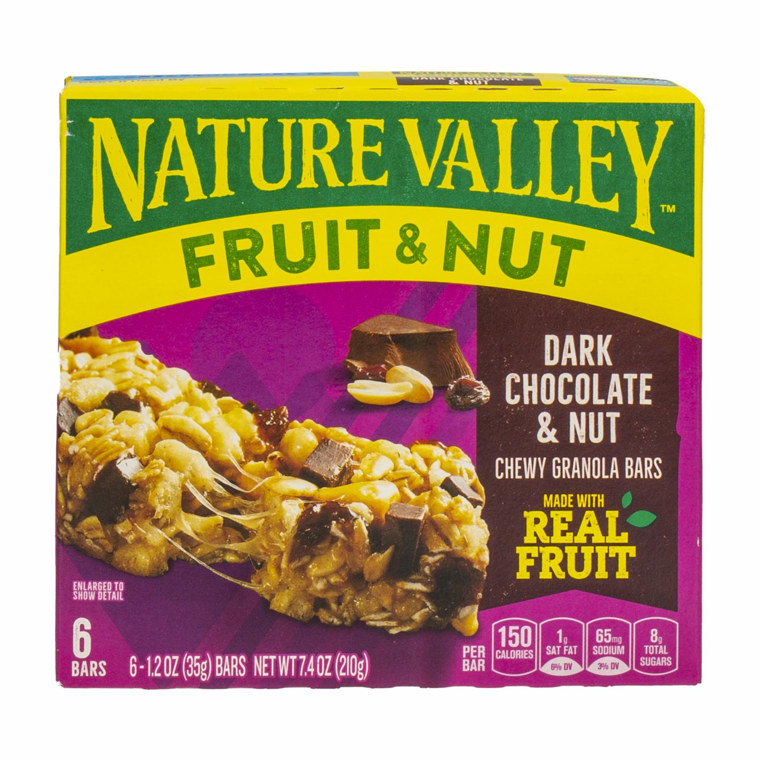 Barra De Cereal Con Chocolate Negro Y Frutos Secos 6Pack NATURE VALLEY 6 X 35 G