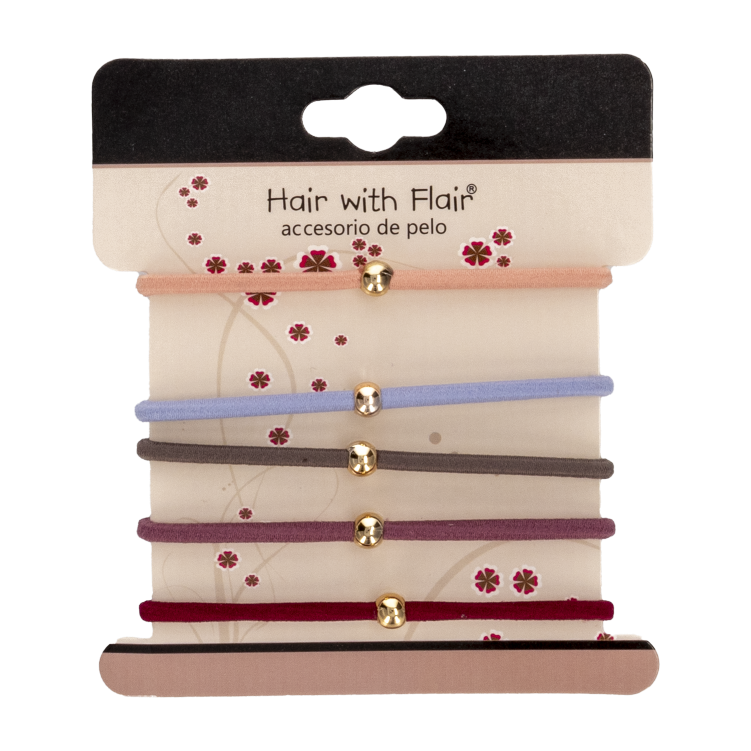 Vinchas De Cabello Tipo Ligas Con Perlas Mini HAIR WITH FLAIR X5 Uds