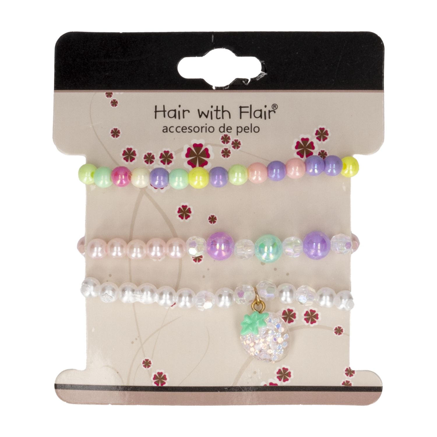 Pulseras De Niñas De Perlitas HAIR WITH FLAIR X3 Uds