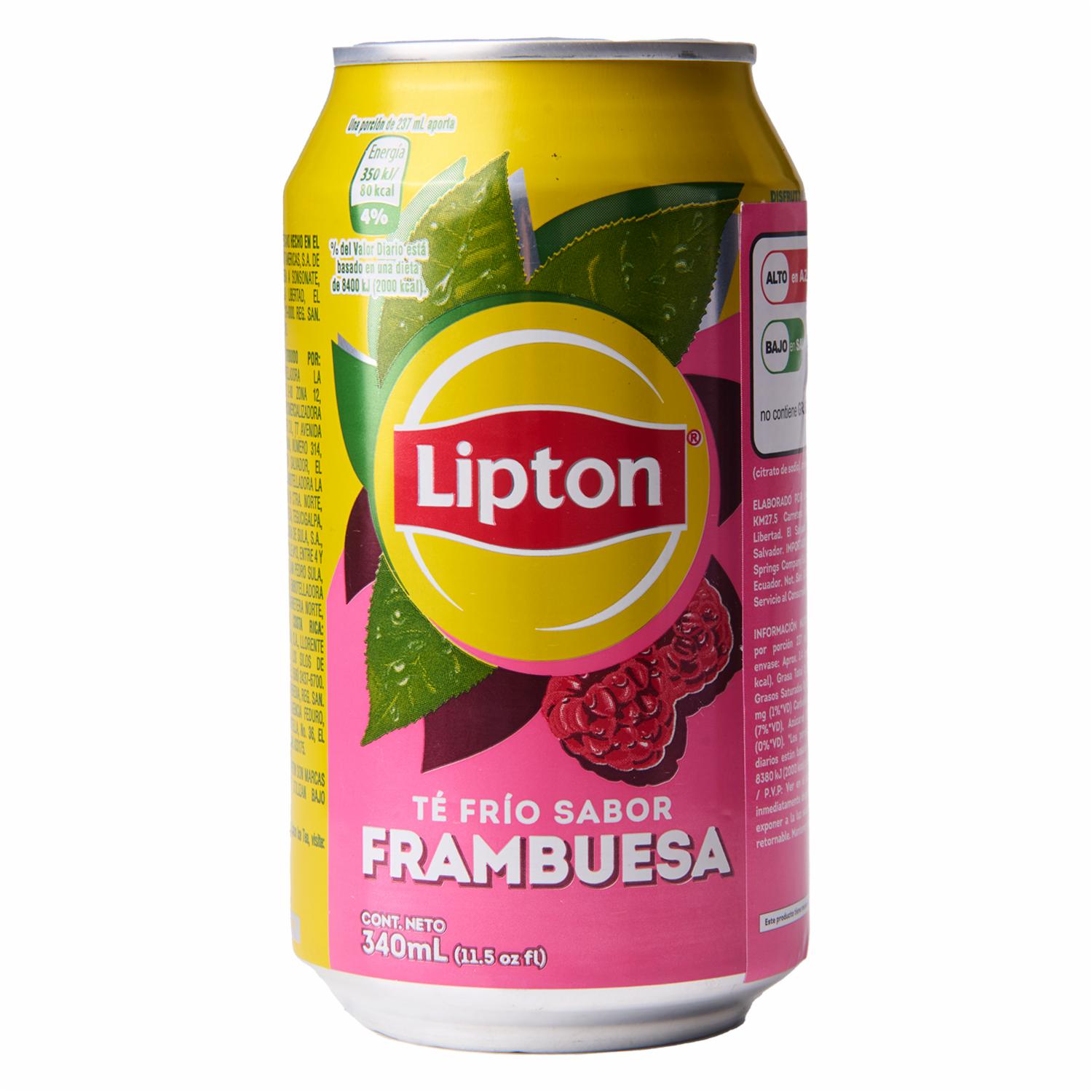 Té Frio De Frambuesa En Lata LIPTON 340 Ml