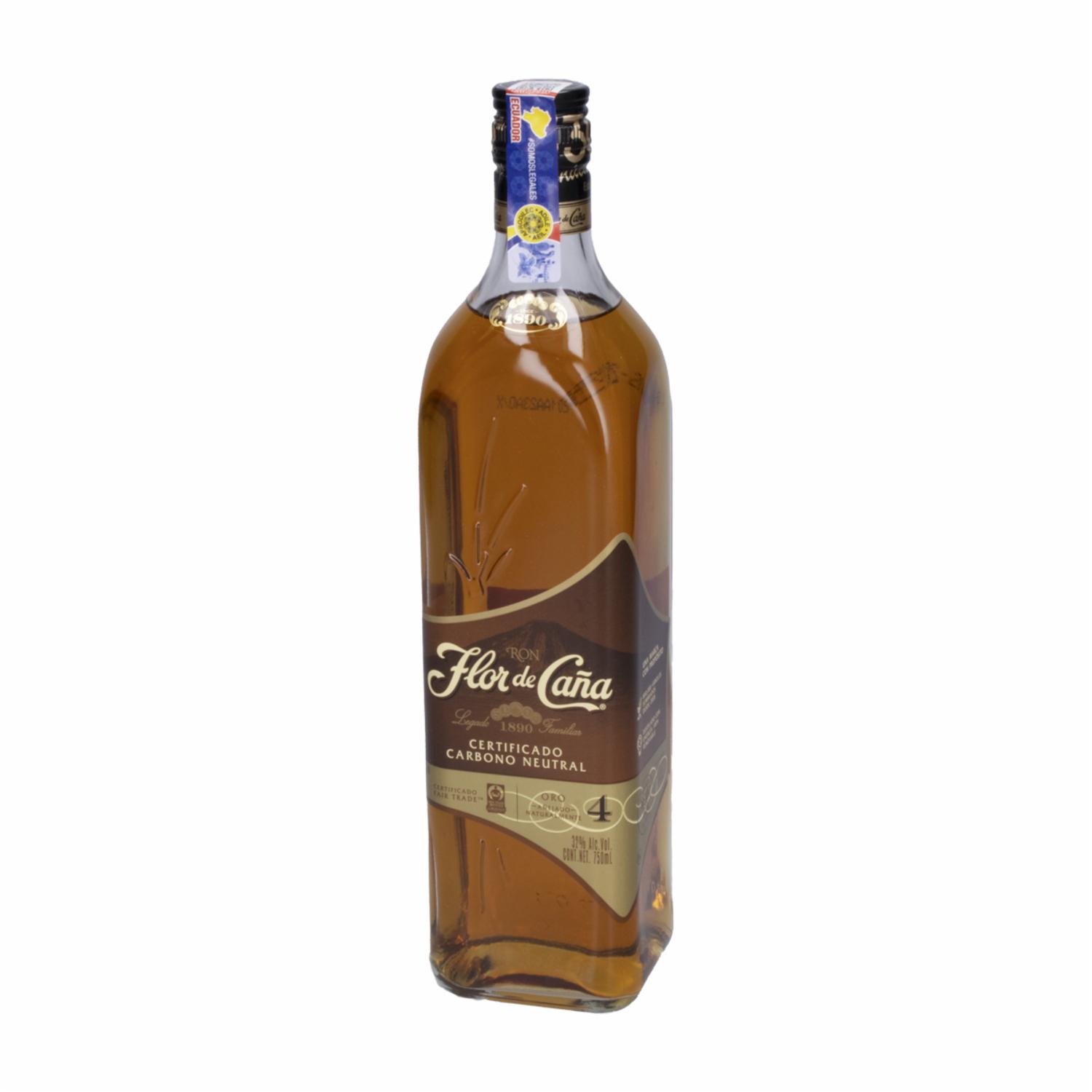 Ron Gold 4 Años FLOR DE CAÑA 750 ML